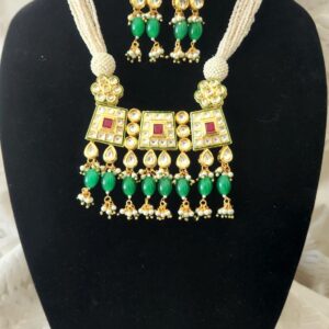 Indian Traditional Bollywood Fashion Bridal Wedding Antique Jewelry Set With Earrings For Women