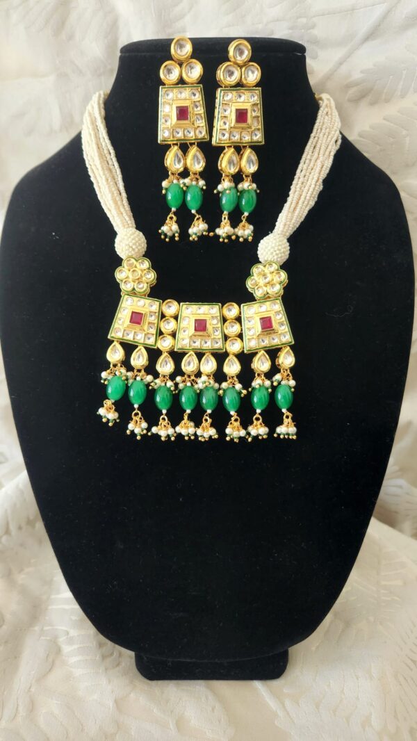 Indian Traditional Bollywood Fashion Bridal Wedding Antique Jewelry Set With Earrings For Women
