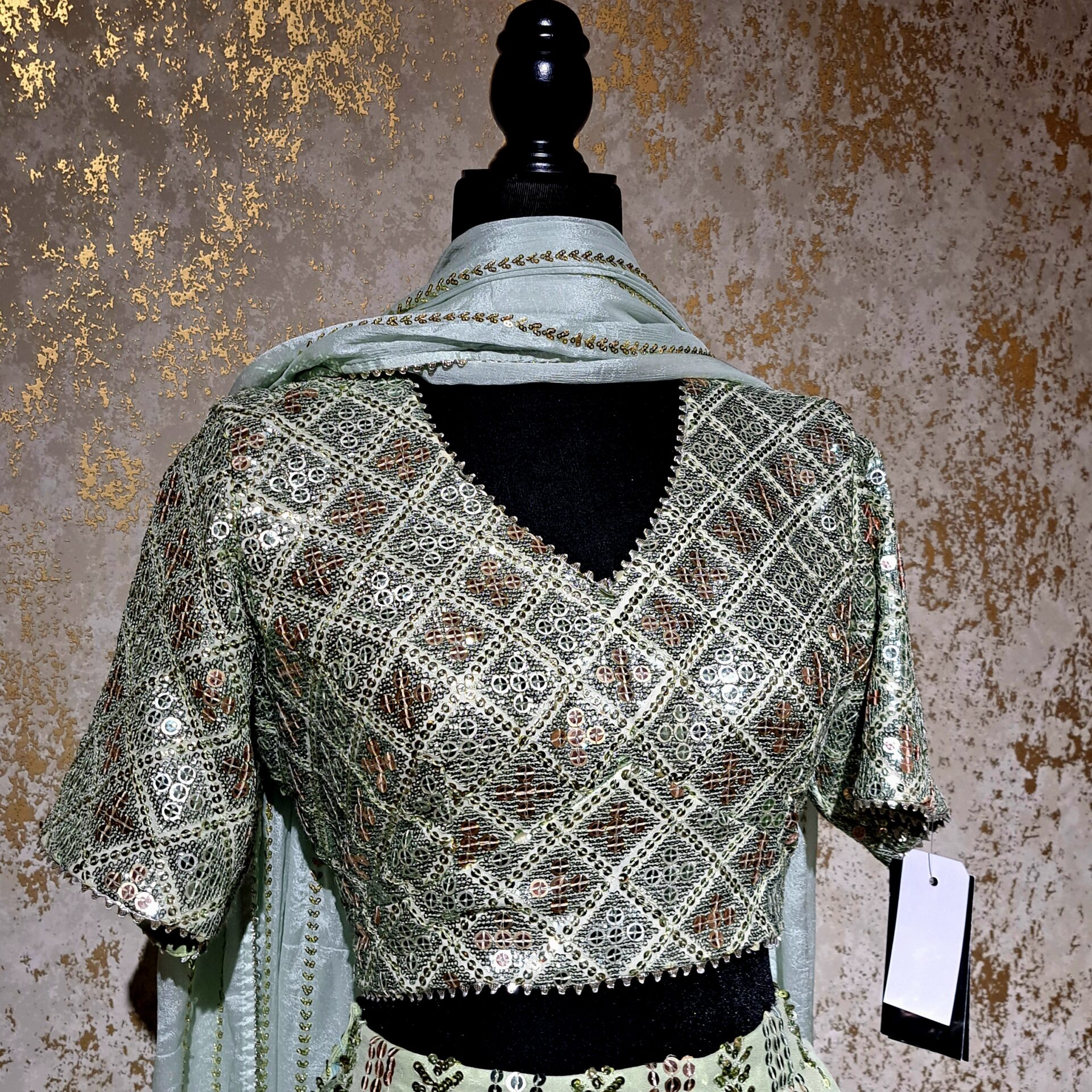 Designer Party wear Heavy Sequence Embroidered Lehenga Choli Ladies Ethnic Wear Dress Indian Boutique - Image 2