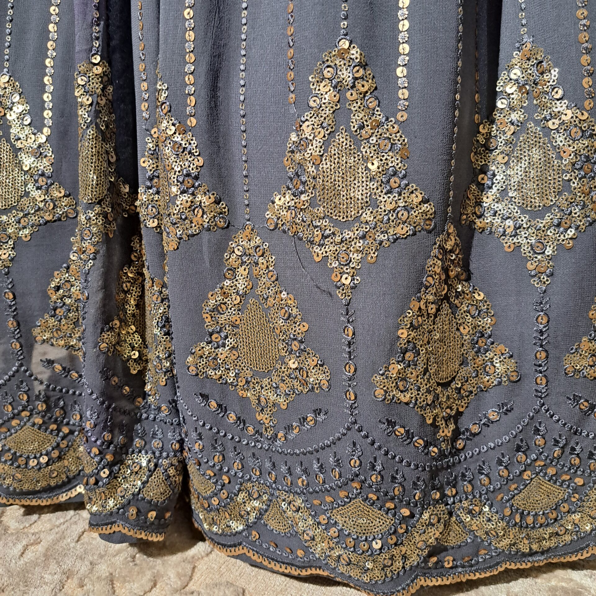Gray Georgette Designer Lehenga Punjabi Party Weeding Dress Ladies Girls Ethnic Wear Indian Boutique - Image 8
