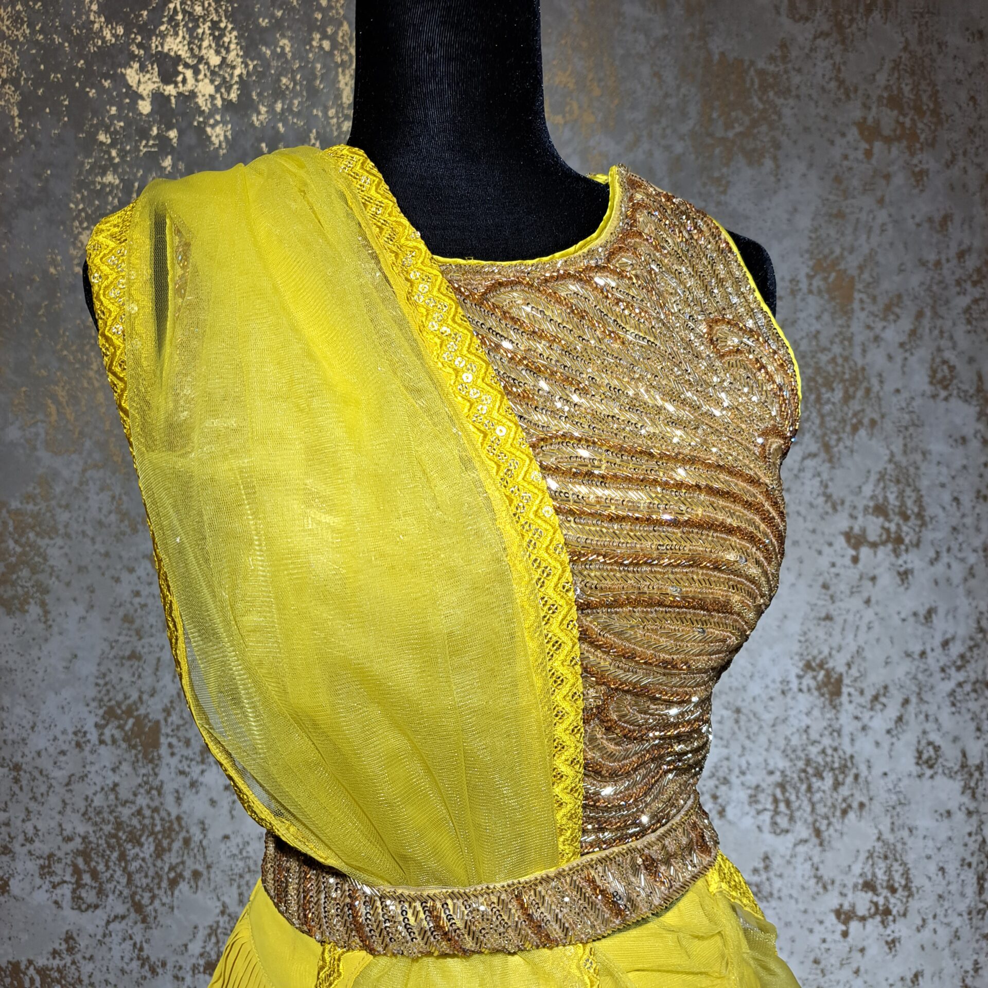 Designer Party wear Heavy Sequence Yellow Embroidered Lehenga Choli Ladies Ethnic Wear Dress Indian Boutique - Image 2