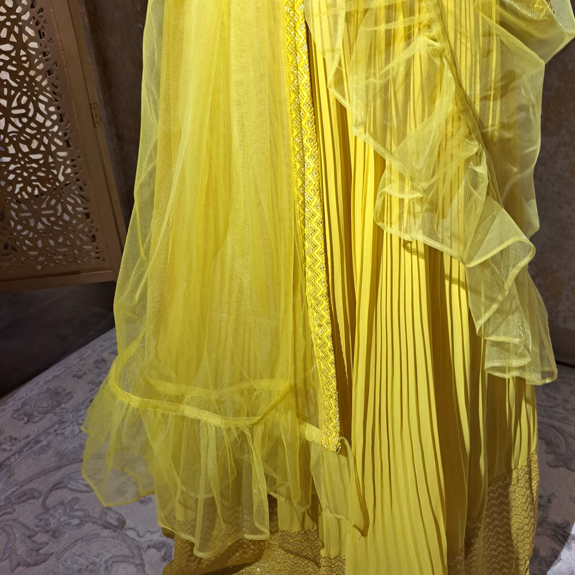 Designer Party wear Heavy Sequence Yellow Embroidered Lehenga Choli Ladies Ethnic Wear Dress Indian Boutique - Image 9