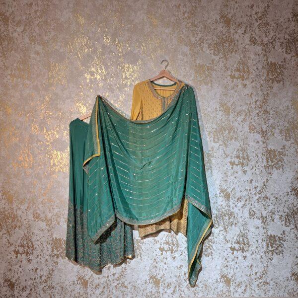 Designer Palazzo Suit with Dupatta Punjabi Party Wear Dresses Ladies Girls Ethnic Wear Indian Handmade Boutique