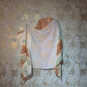 Designer Peach Floral Block Printed Pure Cotton Casual Punjabi Salwar Suit with Dupatta Dresses