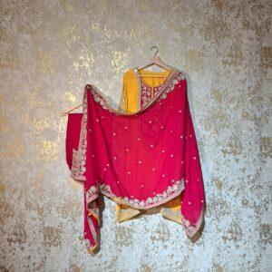 Designer Red Yellow Salwar Suit with Dupatta Punjabi Party Wear Dresses Ladies Girls Ethnic Wear Indian Handmade Boutique