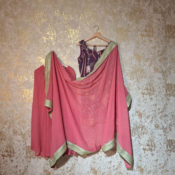 Purple & Peach Designer Palazzo Suit with Dupatta Punjabi Party Wear Dresses Ladies Girls Ethnic Wear Indian Handmade Boutique