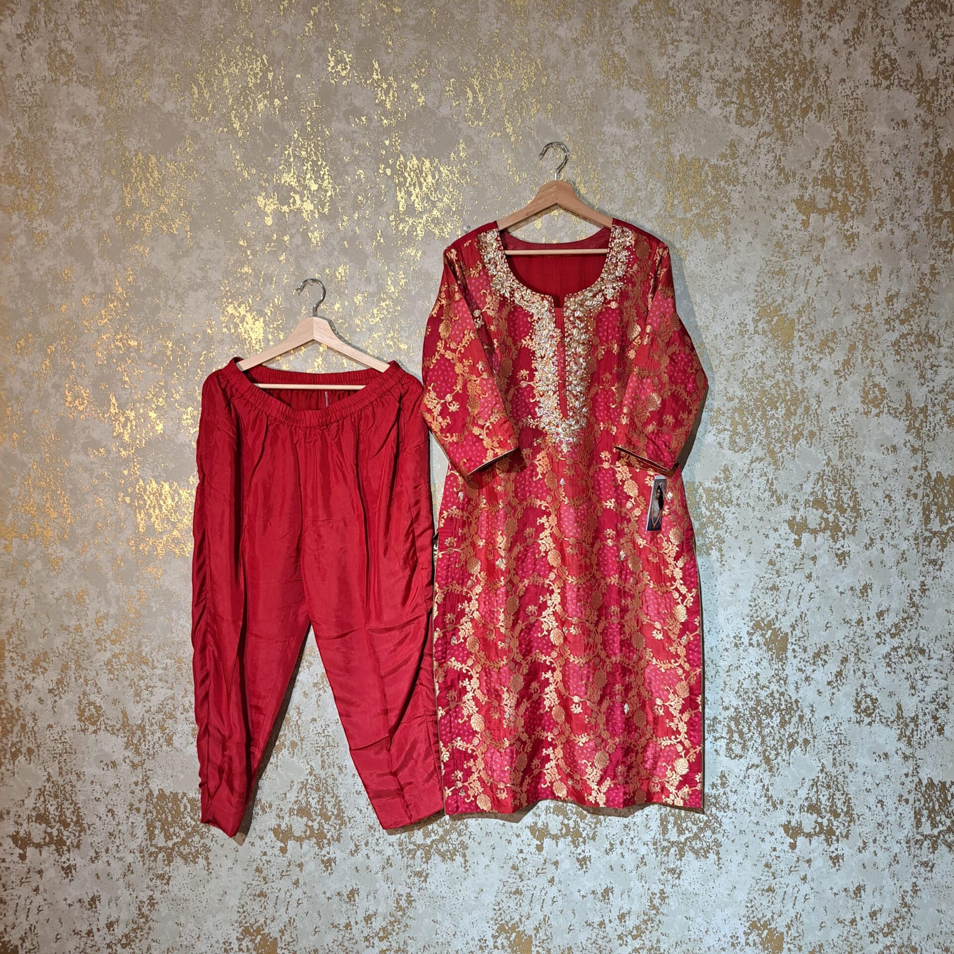 Designer Trouser Suit with Dupatta Punjabi Party-wear Dresses Ladies Girls Ethnic Wear Indian Handmade Boutique - Image 2