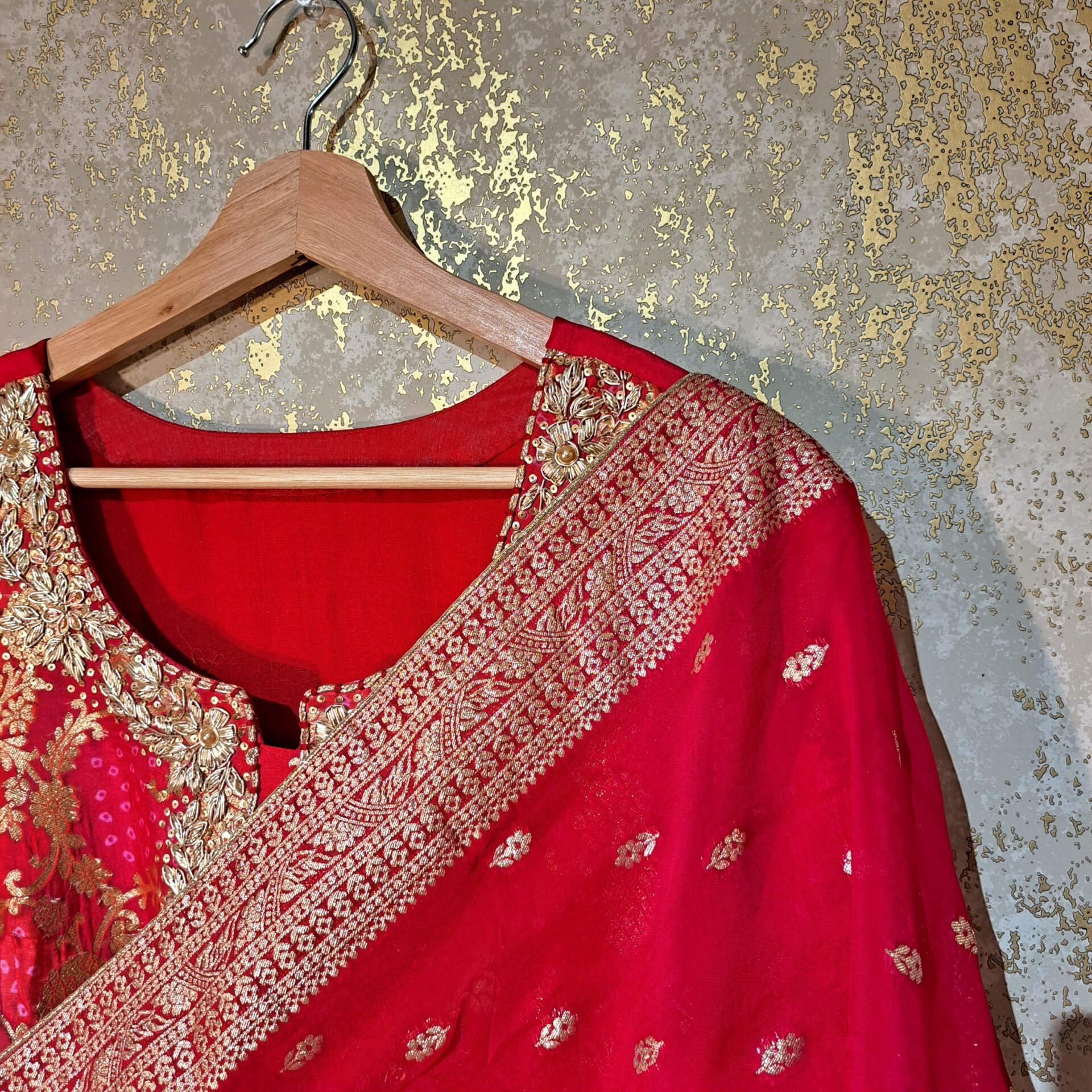 Designer Trouser Suit with Dupatta Punjabi Party-wear Dresses Ladies Girls Ethnic Wear Indian Handmade Boutique - Image 5