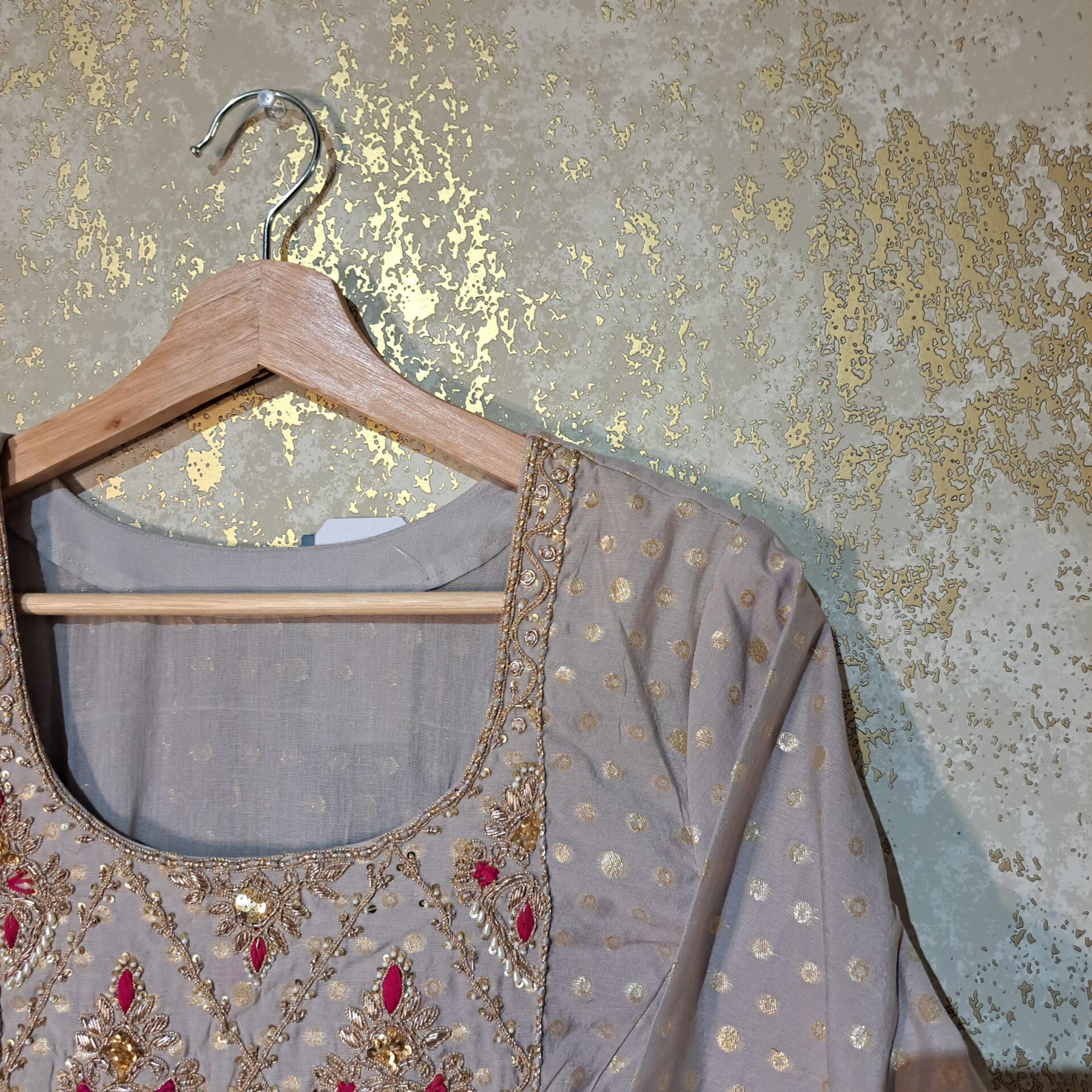 Designer Trouser Suit with Dupatta Punjabi Party-wear Dresses Ladies Girls Ethnic Wear Indian Handmade Boutique - Image 3