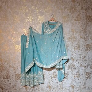 Designer Palazzo Suit with Dupatta Punjabi Party-wear Dresses Ladies Girls Ethnic Wear Indian Handmade Boutique