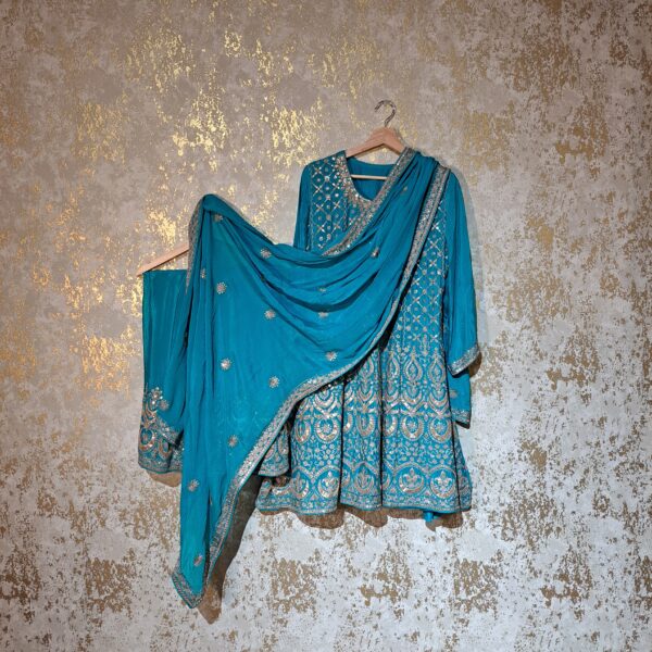 Designer Palazzo Suit with Dupatta Punjabi Party-wear Dresses Ladies Girls Ethnic Wear Indian Handmade Boutique