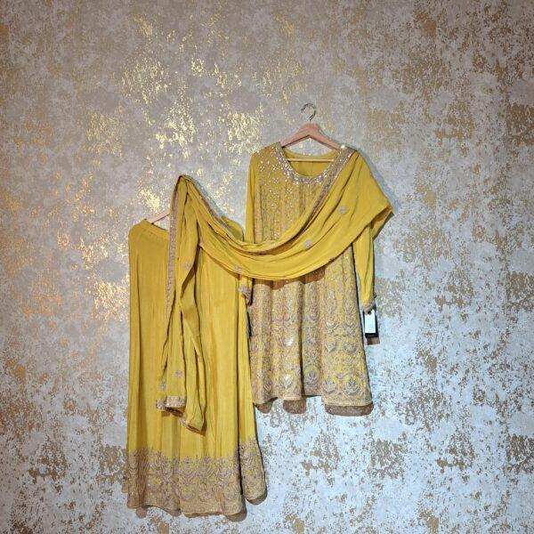 Designer Palazzo Suit with Dupatta Punjabi Party-wear Dresses Ladies Girls Ethnic Wear Indian Handmade Boutique