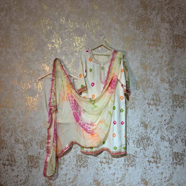 Designer Silk Party-wear Trouser Suit with Dupatta Dresses Ladies Girls Ethnic Wear Indian Handmade Boutique