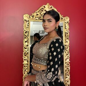 Bottle Green Lehenga with Gold Finishes - Perfect for Mehendi or Sangeet