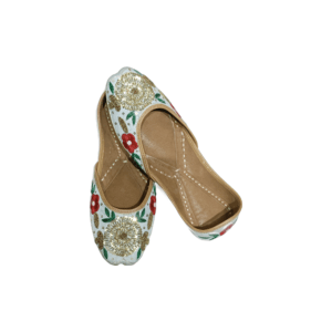 Traditional Indian Women Ladies Light Blue Embroidered Punjabi Juttis Mojari Ethnic Shoes Handmade Jutti Comfort Flat Shoes