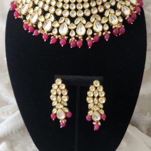 Indian Traditional Bollywood Fashion Kundan Bridal Jewelry Set with Earrings for Women95