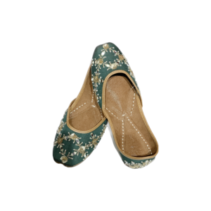Traditional Indian Women Ladies Embroidered Punjabi Juttis Mojari Ethnic Shoes Handmade Turquoise Jutti Comfort Flat Shoes