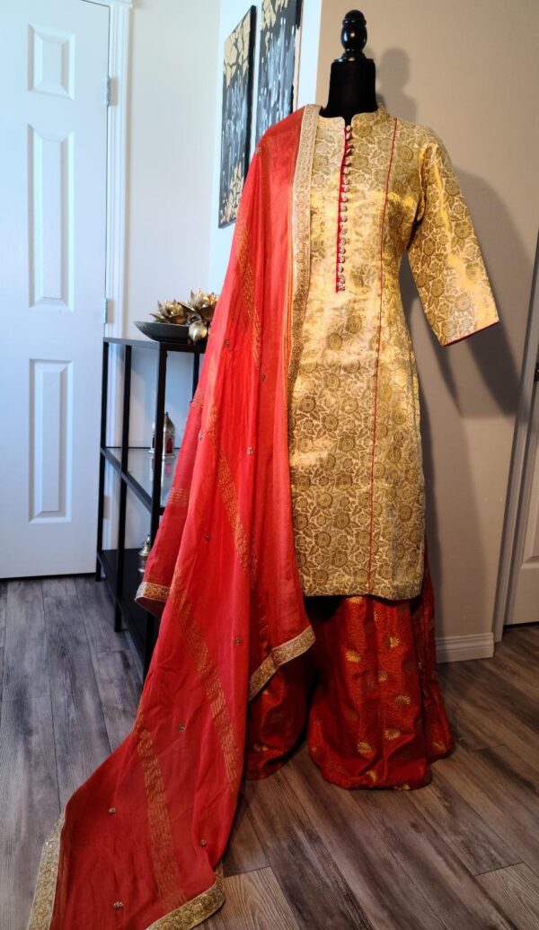 Off White Designer Palazzo Suit with Dupatta Punjabi Party Wear Dresses Ladies Girls Ethnic Wear Indian Handmade Boutique