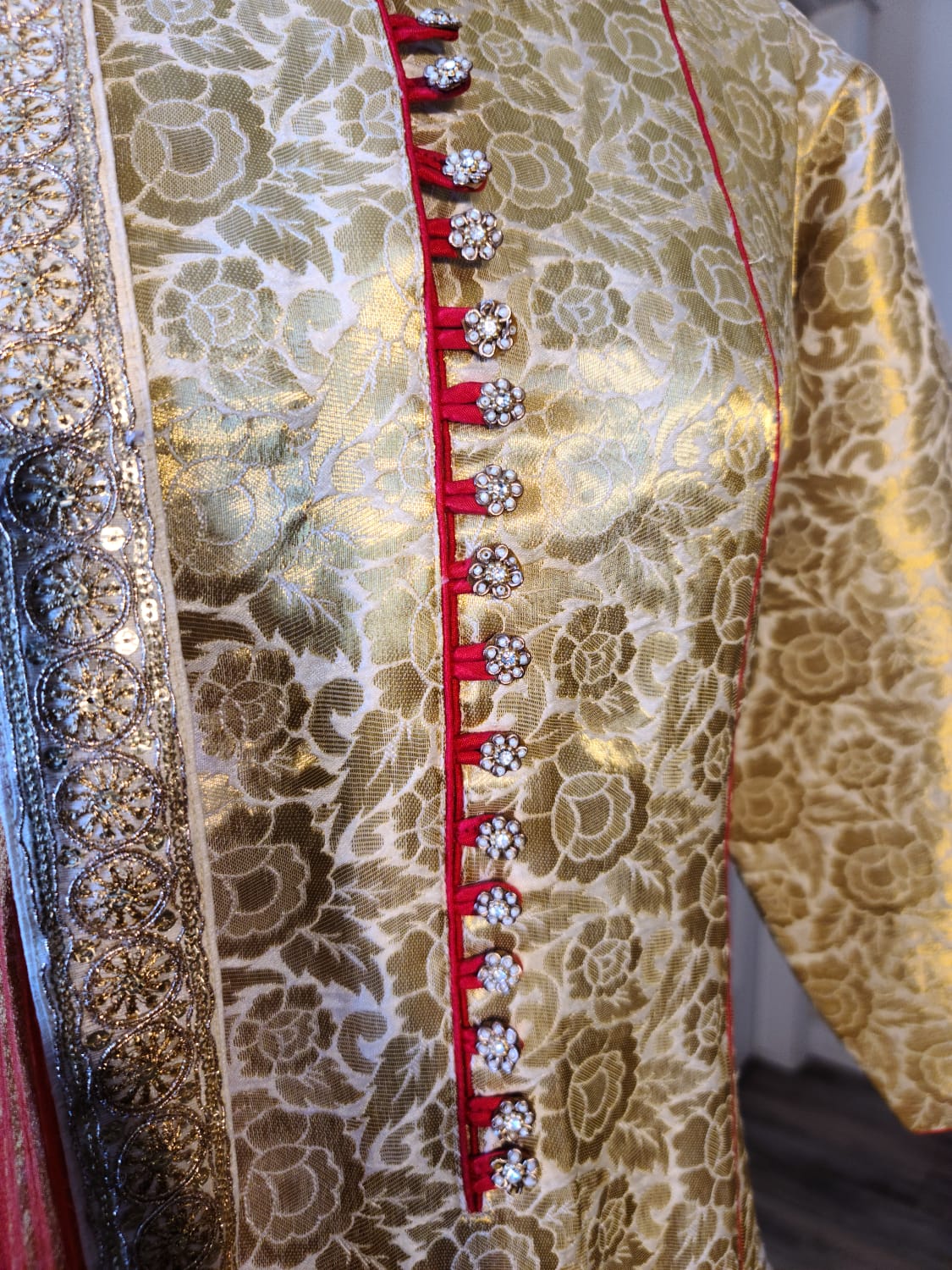 Off White Designer Palazzo Suit with Dupatta Punjabi Party Wear Dresses Ladies Girls Ethnic Wear Indian Handmade Boutique - Image 5