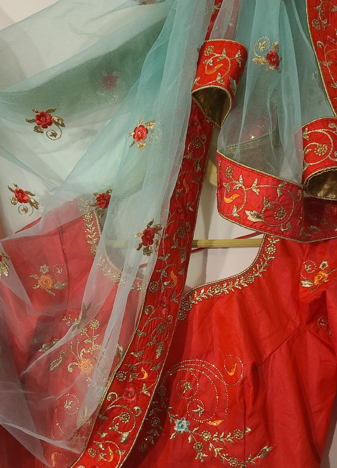 Peach Lehenga Choli Wedding Partyware Indian Dresses Ladies Girls Handmade Indian Boutique - Image 6