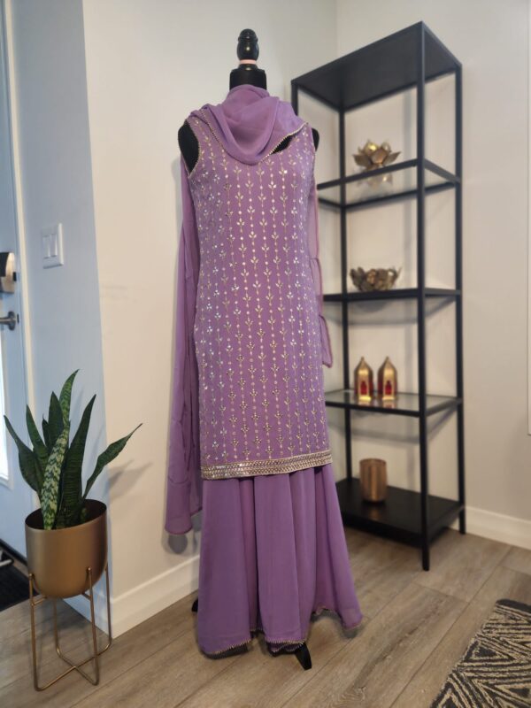 Purple Designer Palazzo Suit with Dupatta Punjabi Party Wear Dresses Ladies Girls Ethnic Wear Indian Handmade Boutique