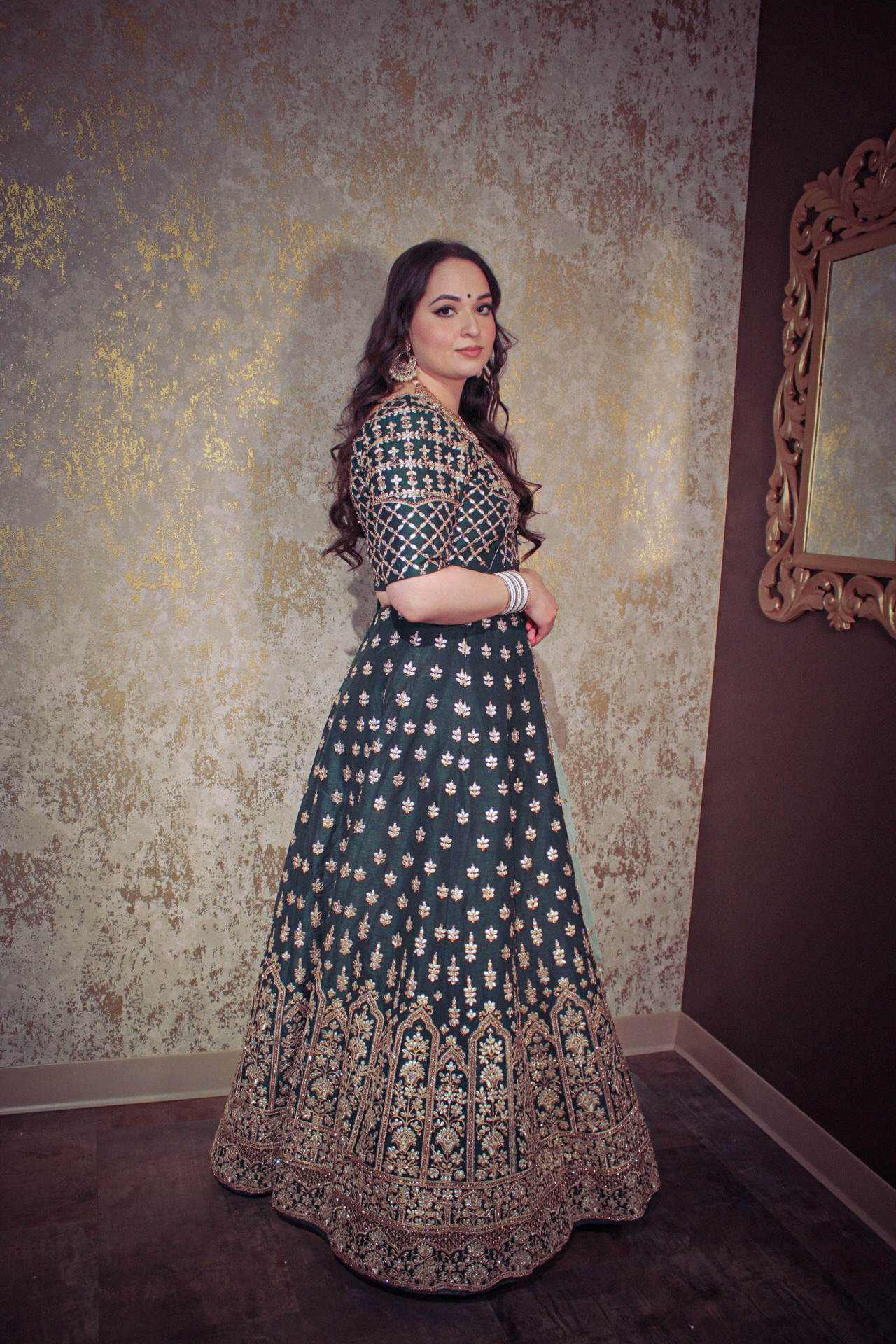 Green Raw Silk Designer Lehenga Choli Punjabi Party Dress Ladies Girls Ethnic Wear Indian Boutique - Image 10