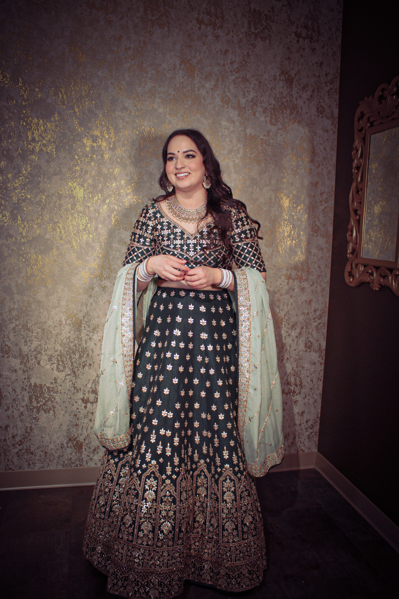 Green Raw Silk Designer Lehenga Choli Punjabi Party Dress Ladies Girls Ethnic Wear Indian Boutique - Image 11