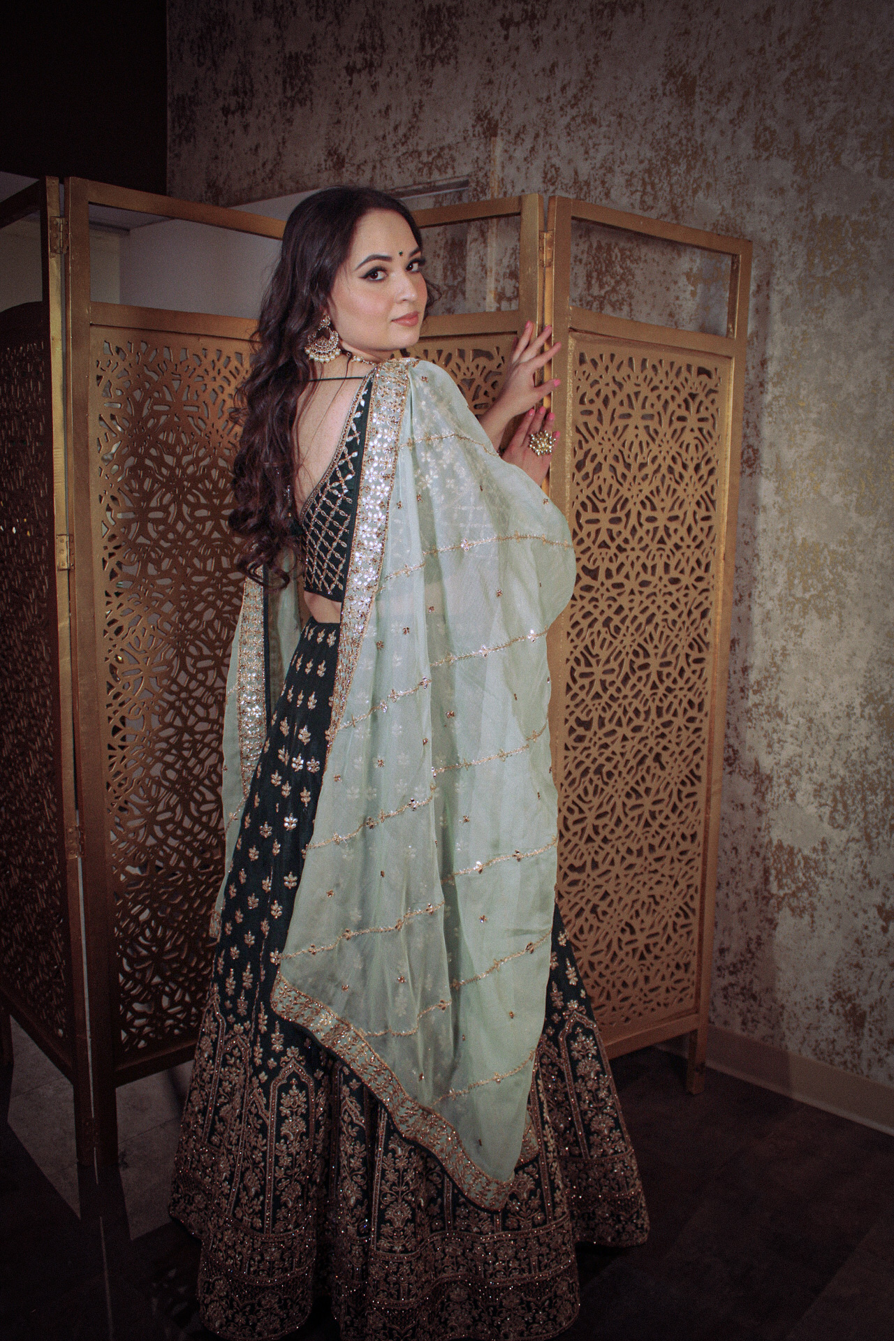 Green Raw Silk Designer Lehenga Choli Punjabi Party Dress Ladies Girls Ethnic Wear Indian Boutique - Image 13