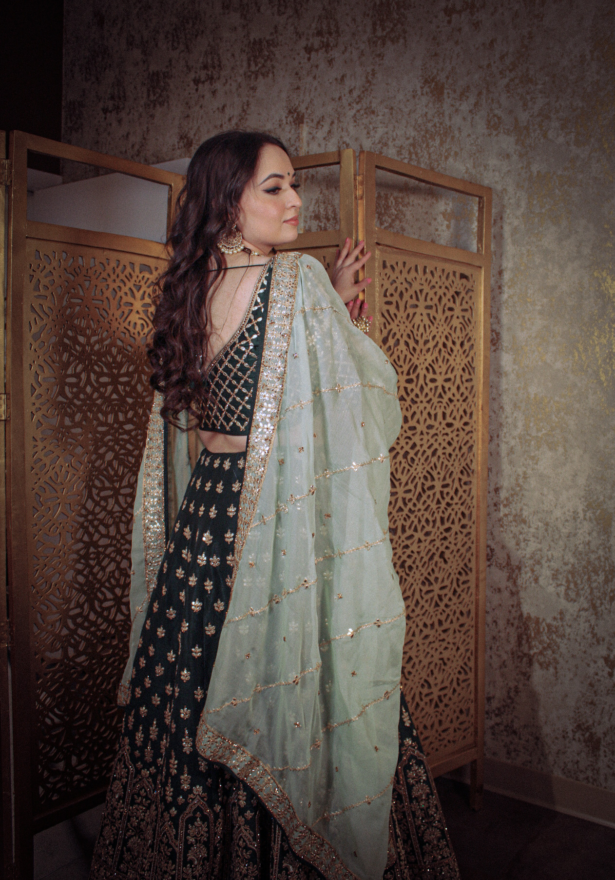 Green Raw Silk Designer Lehenga Choli Punjabi Party Dress Ladies Girls Ethnic Wear Indian Boutique - Image 14