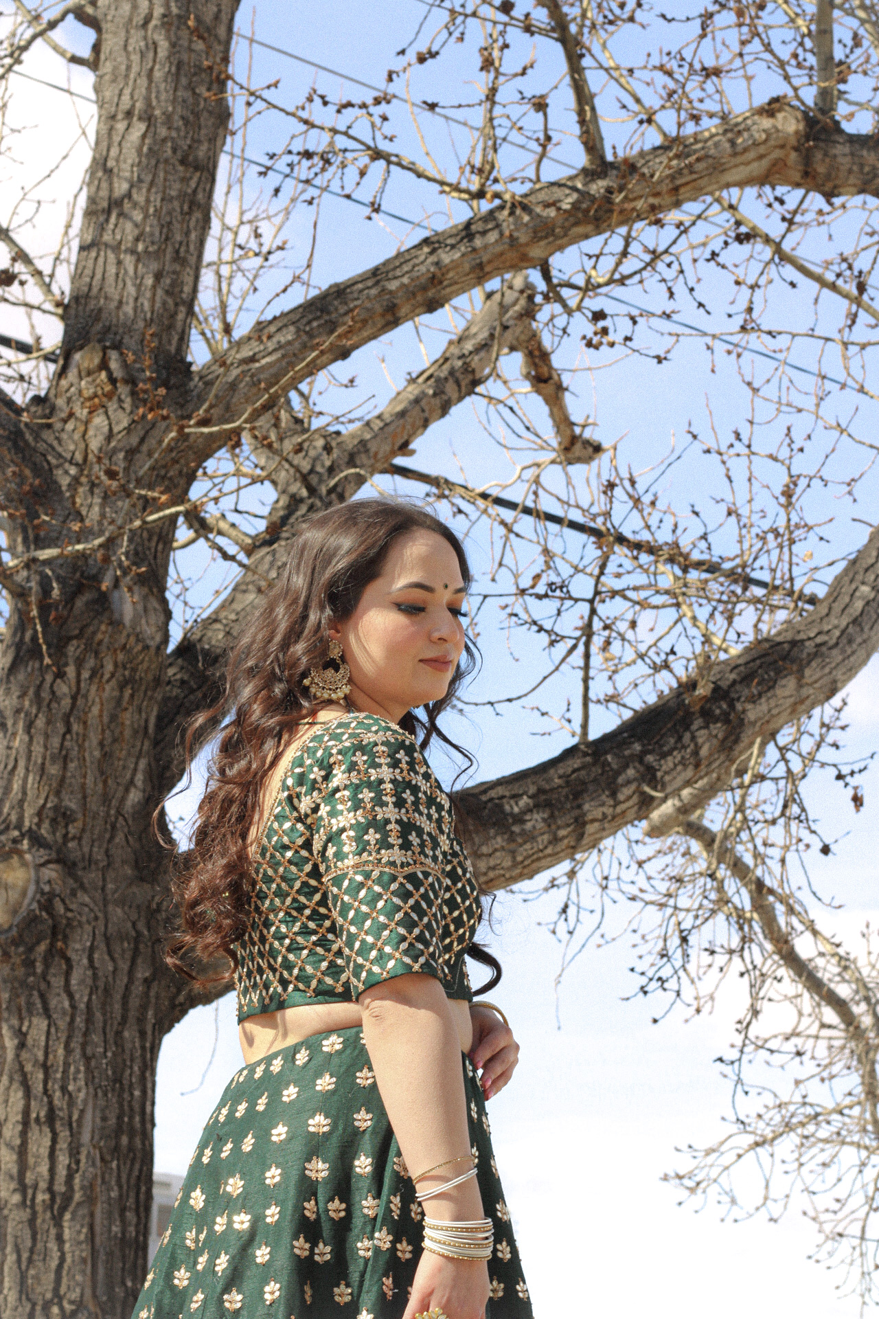 Green Raw Silk Designer Lehenga Choli Punjabi Party Dress Ladies Girls Ethnic Wear Indian Boutique - Image 15